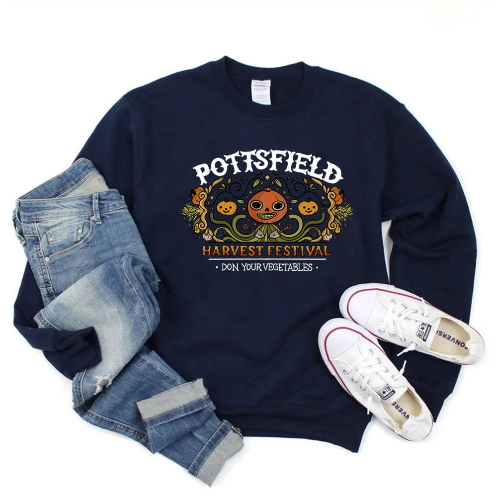 Vintage Pottsfield Harvest Festival Sweatshirt Over The Garden Wall Hoodie Pumpkin Halloween Fall Sweatshirt Retro Halloween Top