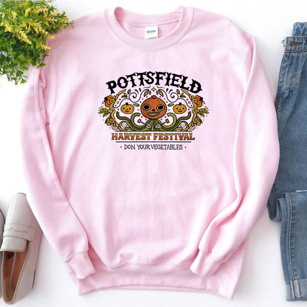 Vintage Pottsfield Harvest Festival Sweatshirt Over The Garden Wall Hoodie Pumpkin Halloween Fall Sweatshirt Retro Halloween Top