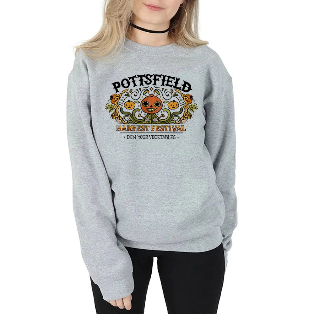 Vintage Pottsfield Harvest Festival Sweatshirt Over The Garden Wall Hoodie Pumpkin Halloween Fall Sweatshirt Retro Halloween Top