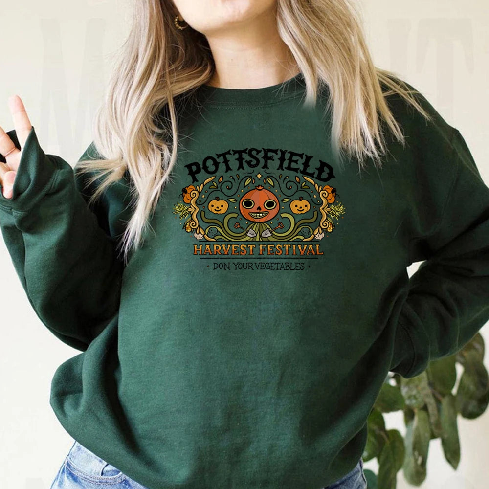 Vintage Pottsfield Harvest Festival Sweatshirt Over The Garden Wall Hoodie Pumpkin Halloween Fall Sweatshirt Retro Halloween Top