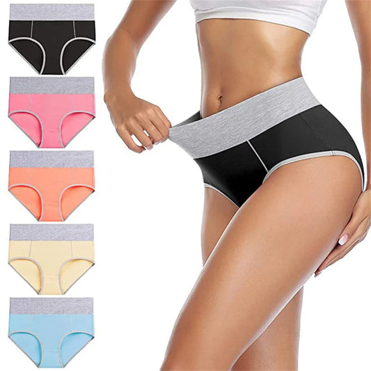 XXXL 4XL 5XL Plus Size Women Panties 1/2/4Pcs High Waist Patchwork Female Underwear Brief Lingerie Calzones Mujer трусы женские