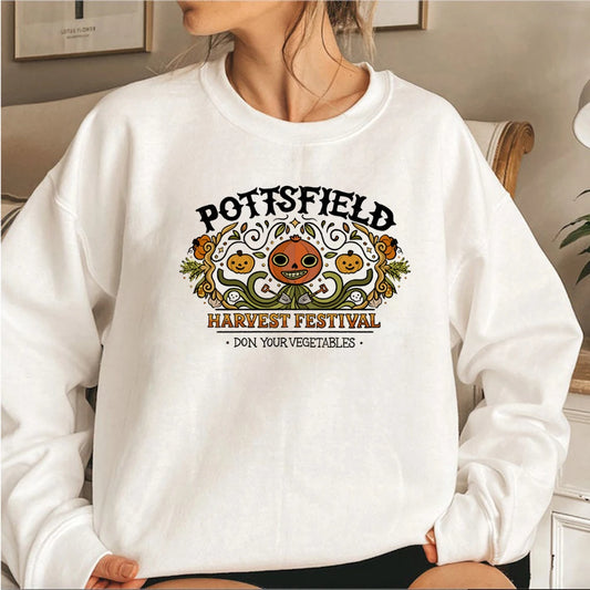 Vintage Pottsfield Harvest Festival Sweatshirt Over The Garden Wall Hoodie Pumpkin Halloween Fall Sweatshirt Retro Halloween Top