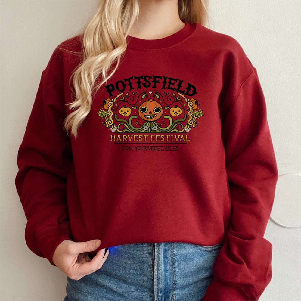 Vintage Pottsfield Harvest Festival Sweatshirt Over The Garden Wall Hoodie Pumpkin Halloween Fall Sweatshirt Retro Halloween Top